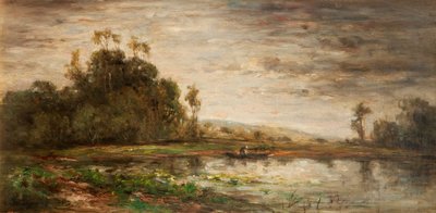Scena fluviale al tramonto, 1875 da Charles Francois Daubigny
